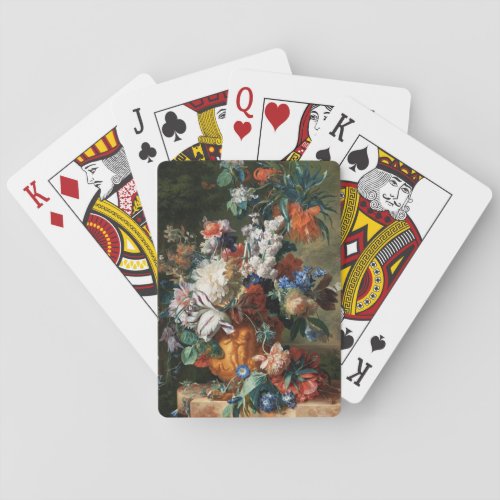 Van Huysums Bouquet of Flowers Playing Cards