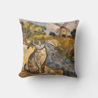 VAN KITTY  THROW PILLOW