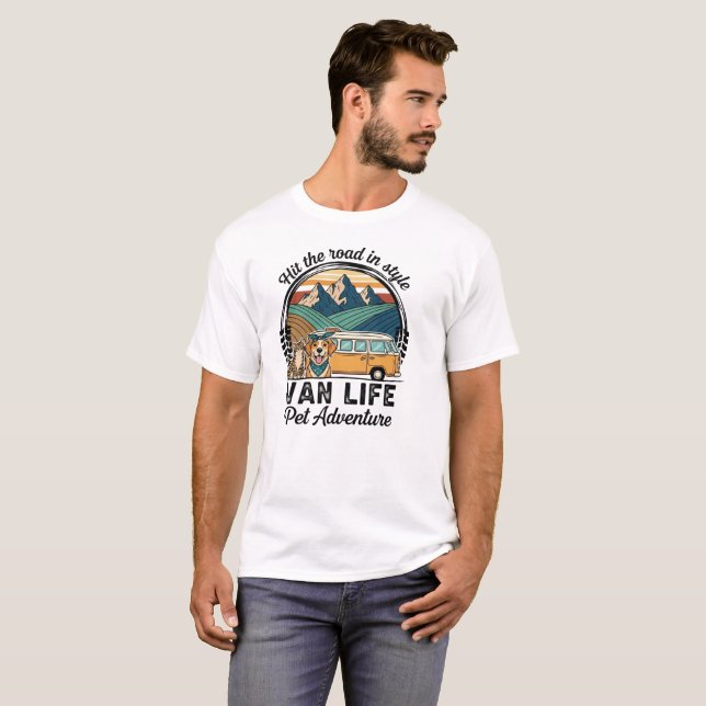 Van Life Adventure Paws T-Shirt (Front Full)