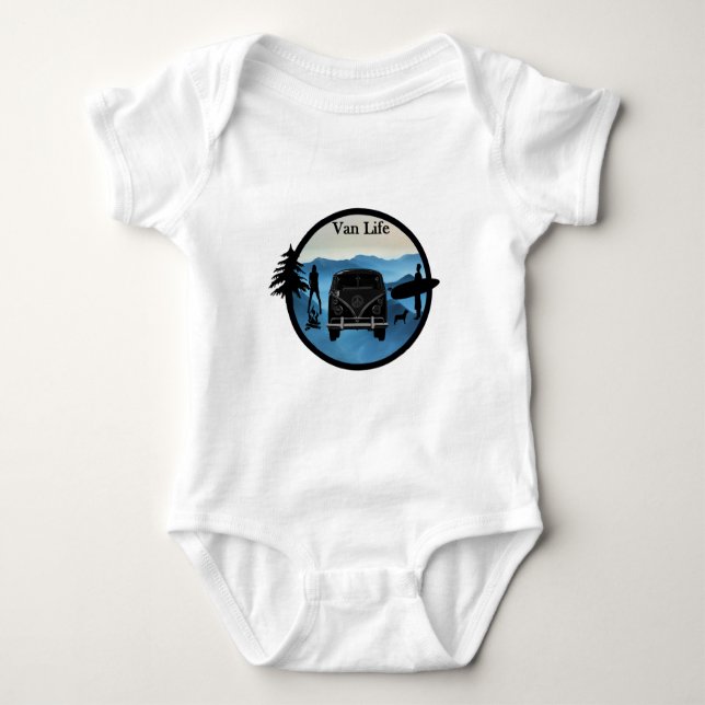 Van Life adventures Baby Bodysuit (Front)
