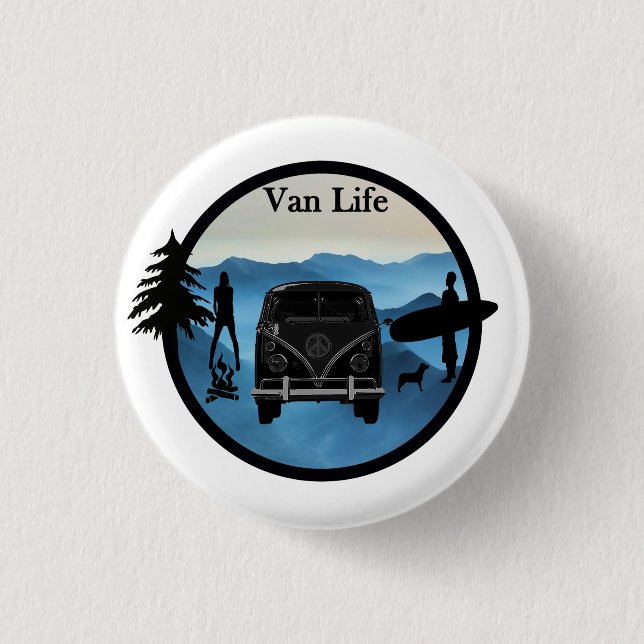 Van Life adventures Button (Front)