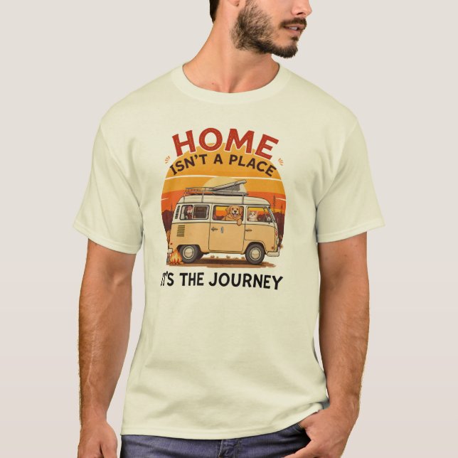 Van Life Paws & Adventure Tee T-Shirt (Front)