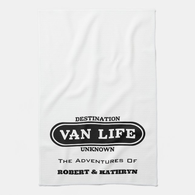 "Van Life" Personalized Kitchen Towel (Vertical)