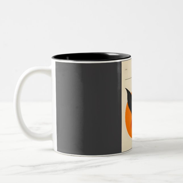 Van Meter Visitor Cryptid Cryptozoology Poster  Two-Tone Coffee Mug (Left)