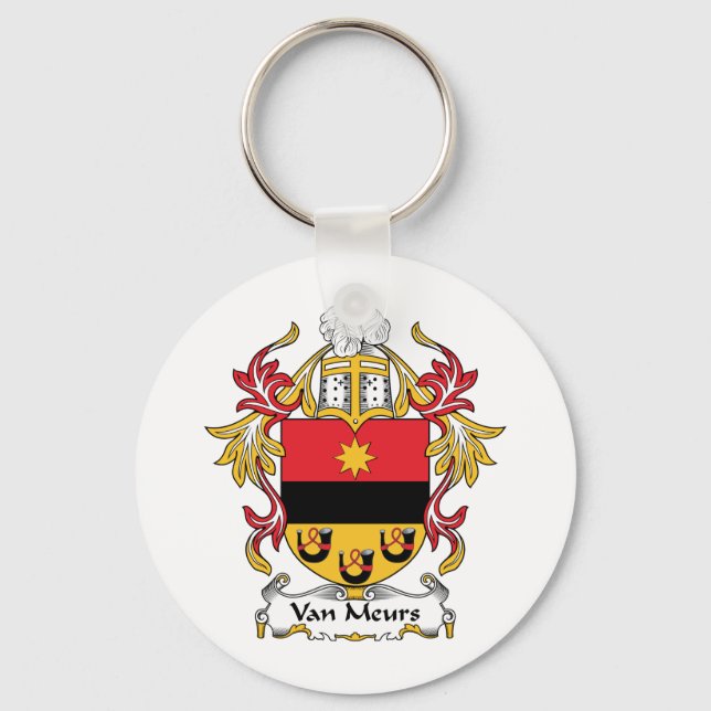 Van Meurs Family Crest Keychain (Front)