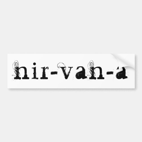 Van name travel camper word play nirvana nir_van_a bumper sticker