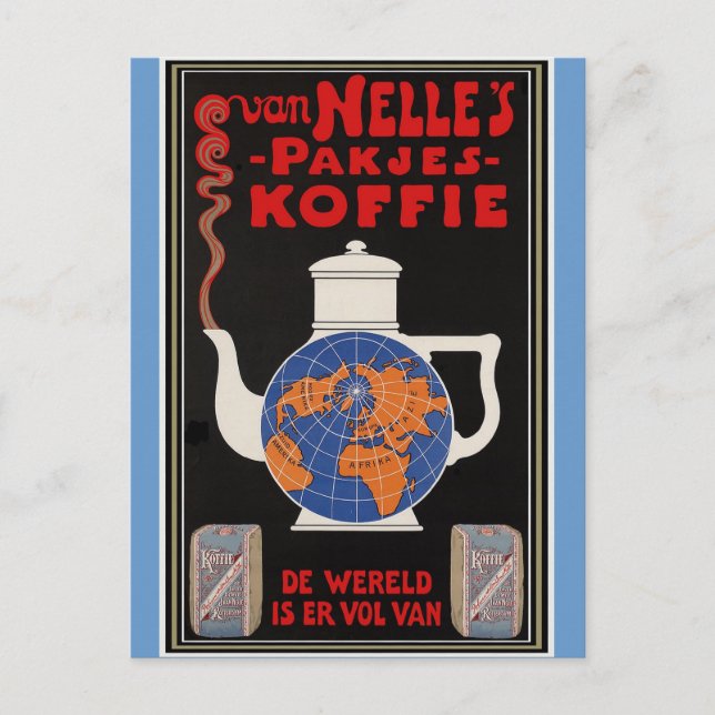 Van Nelle's Coffee - Vintage Advertising Postcard (Front)