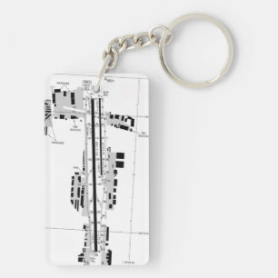 Van Nuys Airport chart / taxi diagram Keychain