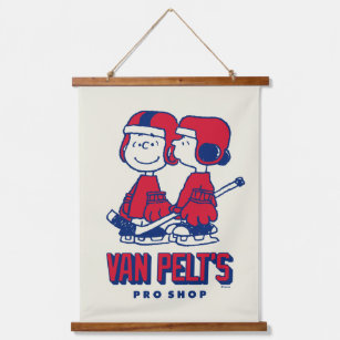 Van Pelt's Hockey Club Pro Shop Pattern Hanging Tapestry