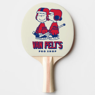 Van Pelt's Hockey Club Pro Shop Pattern Ping Pong Paddle