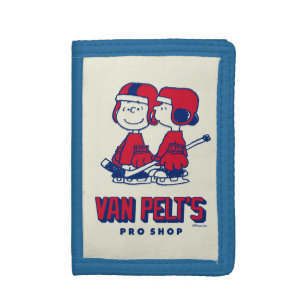 Van Pelt's Hockey Club Pro Shop Pattern Trifold Wallet