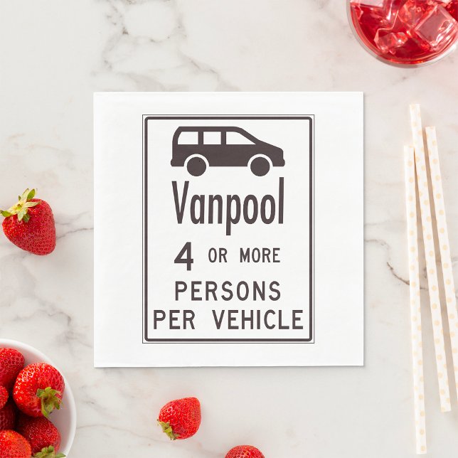 Van Pool Sign Napkins (Creator Uploaded)