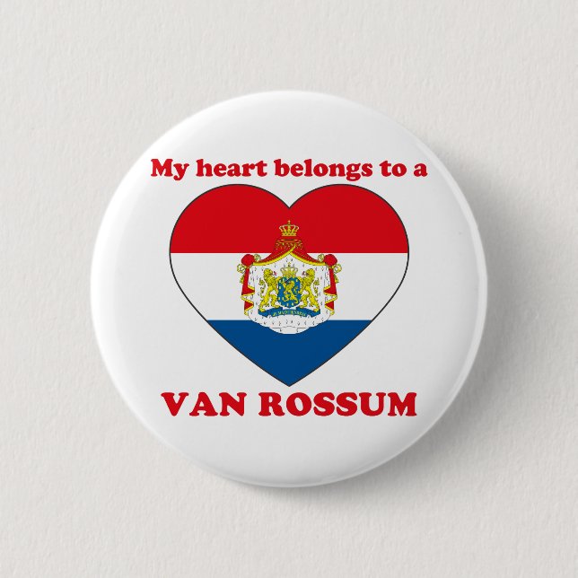 Van Rossum Pinback Button (Front)