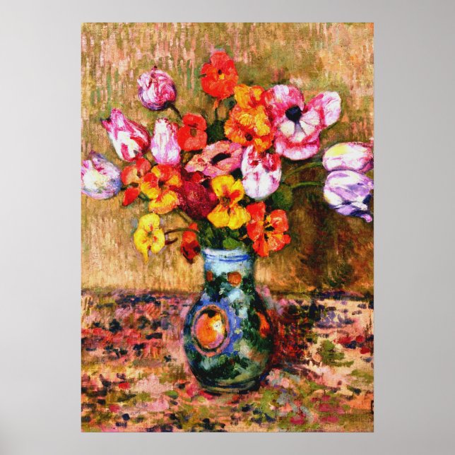 Van Rysselberghe - Tulips and Nasturtiums Poster (Front)