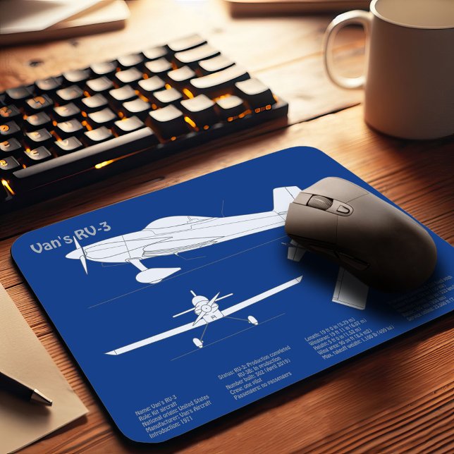 Van’s RV-3 - Airplane Blueprint Plans ABD Mouse Pad (Creator Uploaded)