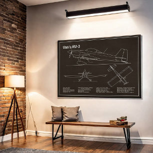 Van’s RV-3 - Airplane Blueprint Plans PD Poster