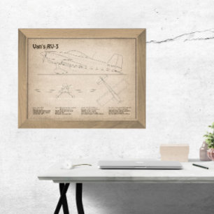 Van’s RV-3 - Airplane Blueprint Plans SD Photo Print