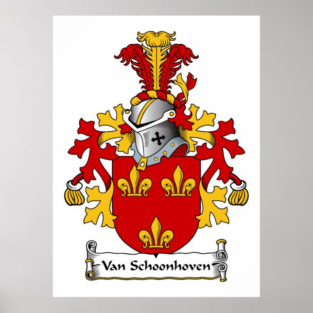 Van Schoonhoven Family Crest Poster (Front)