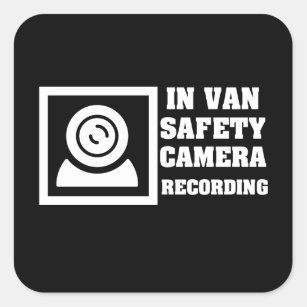 Van Security Camera Warning Stickers