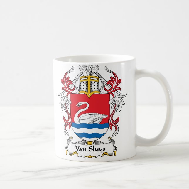 Van Sluys Family Crest Coffee Mug (Right)