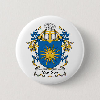 Van Son Family Crest Pinback Button