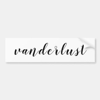 Van travel camping play wanderlust = vanderlust bumper sticker