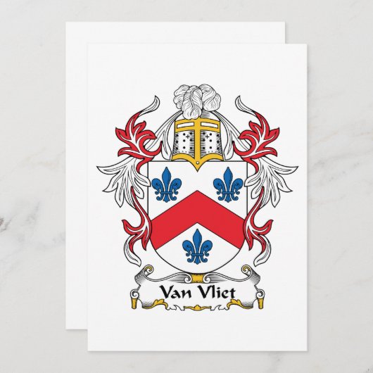 Van Vliet Family Crest (Front/Back)