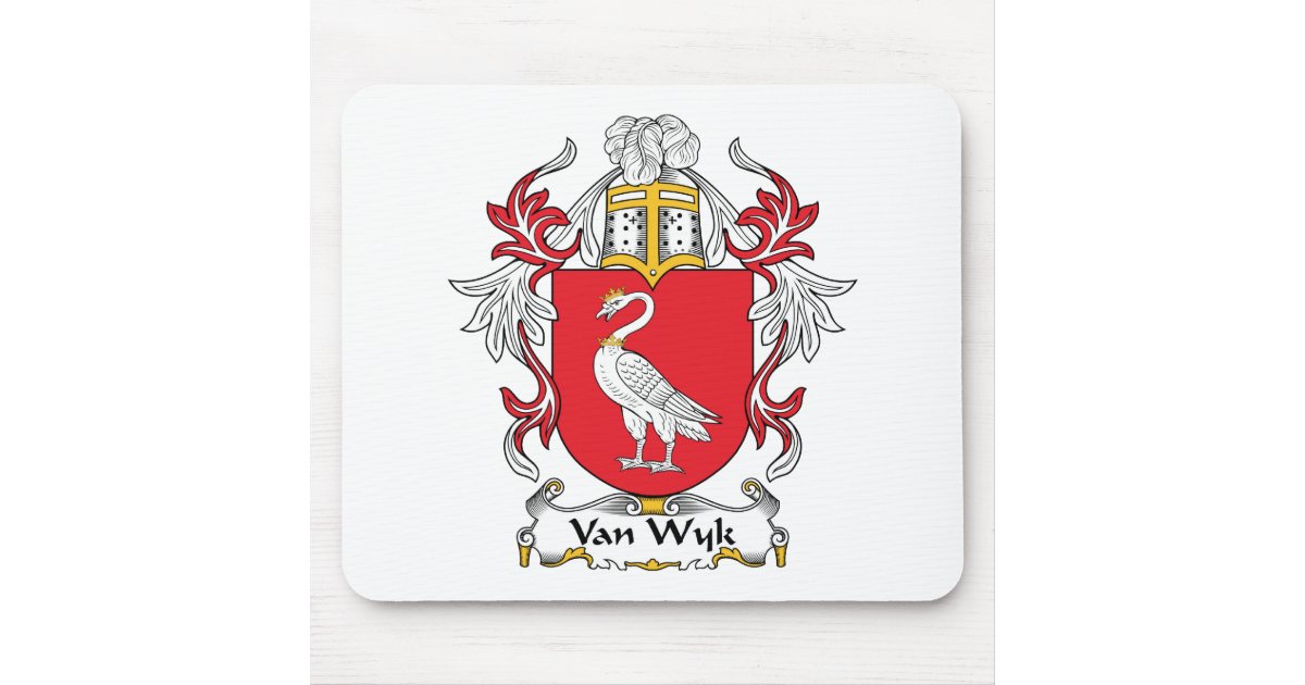 Van Wyk Family Crest Mouse Pad | Zazzle