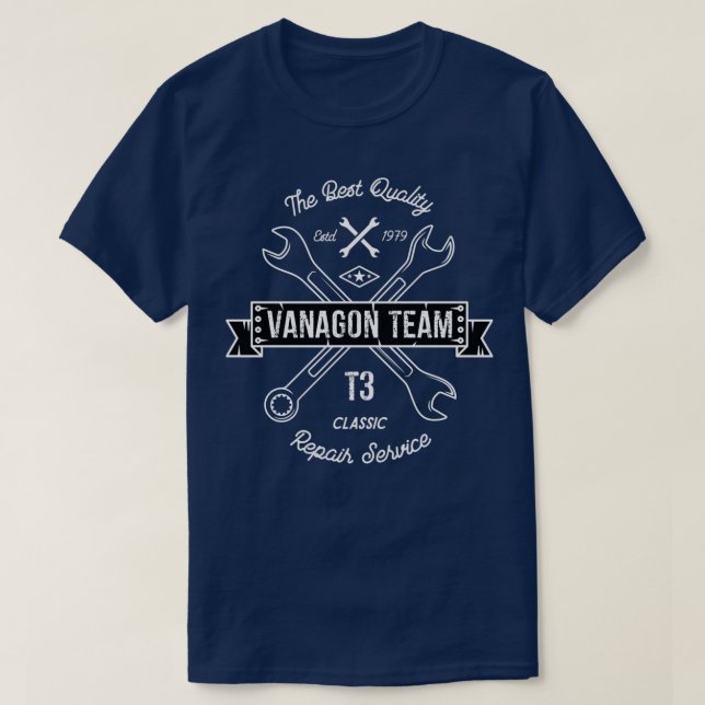 Vanagon Team T3 Repair Service Funny saying quote T-Shirt (Design Front)