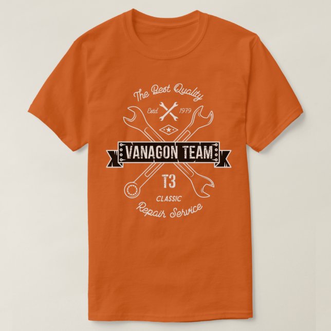 Vanagon Team T3 Repair Service Funny saying quote  T-Shirt (Design Front)