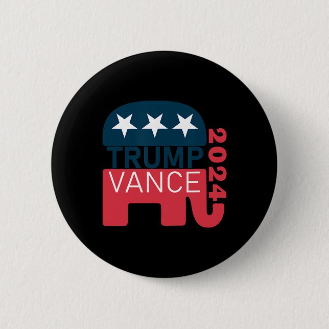 Vance 2024 President Vote Usa Election Maga  Button (Front)