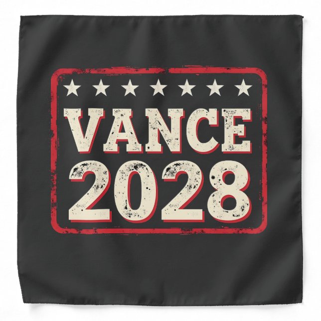 Vance 2028 For president Election Trump Republican Bandana (Front)