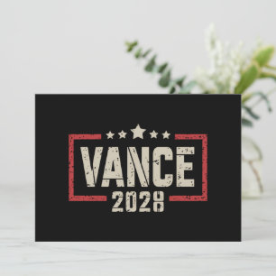 Vance 2028 President Election Campaign US Flag Invitation