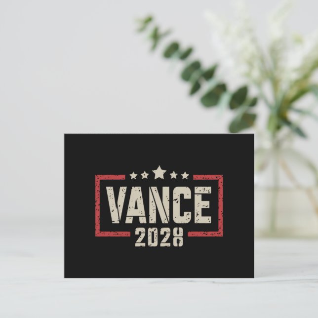 Vance 2028 President Election Campaign US Flag  Postcard (Standing Front)