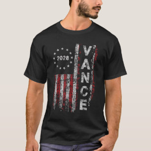 Vance 2028 President Election Campaign US Flag  T-Shirt