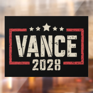 Vance 2028 President Election Campaign US Flag Window Cling