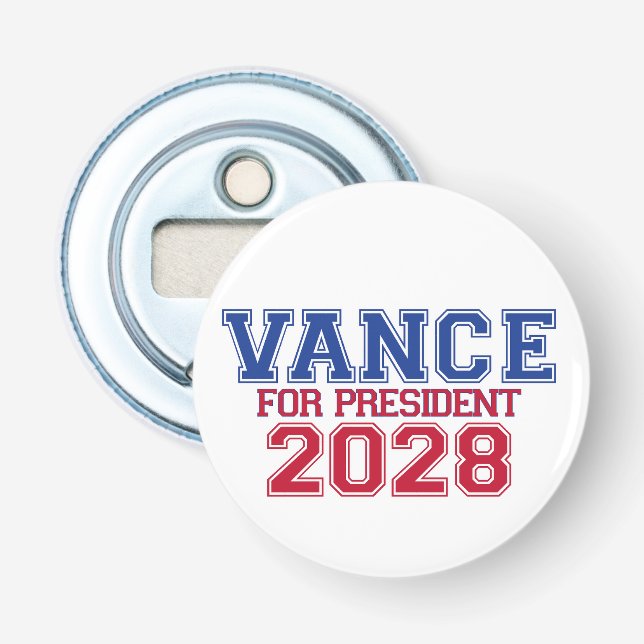 Vance for President (varsity) Bottle Opener (Front)