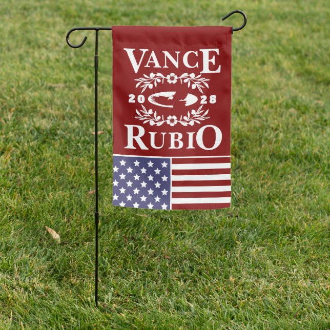 Vance Rubio 2028 Garden Flag (In SItu)