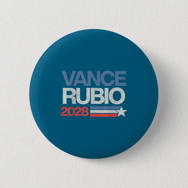 Vance Rubio 2028 President Jd Vance Marco Rubio Us Button (Front)