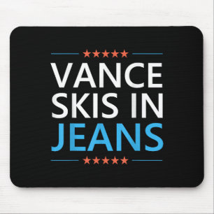 Vance Skis In Jeans Funny Skiing Jd Vance Ski Quot Mouse Pad