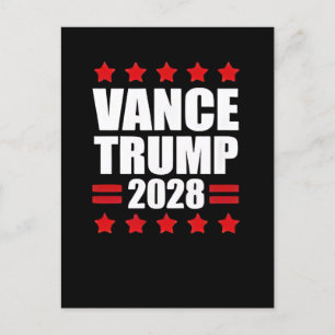 Vance Trump Presidential Election 2028 Political   Announcement Postcard