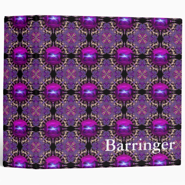 Vanceromay Elegant   Monogam 3 Ring Binder (Front/Spine)