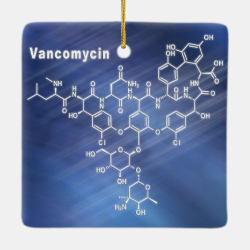Vancomycin antibiotic ceramic ornament
