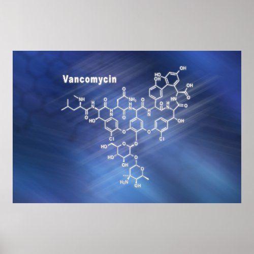 Vancomycin antibiotic poster