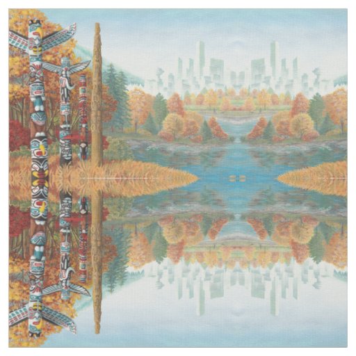 Vancouver Art Fabric Vancouver Totem Art Fabric