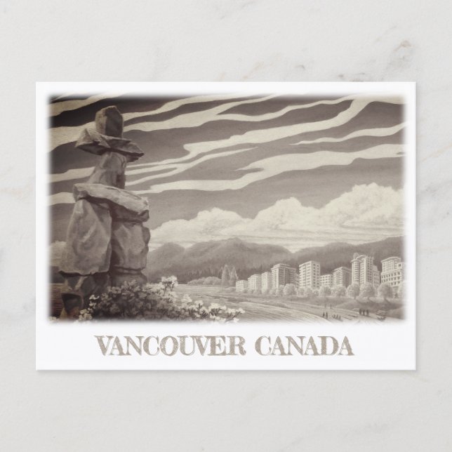 Vancouver Art Postcard Vancouver Inukshuk Cards (Front)