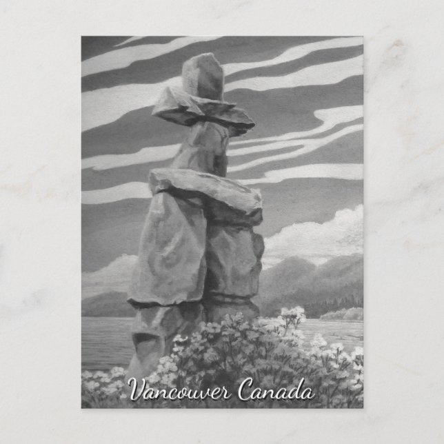 Vancouver Art Postcard Vancouver Inukshuk Cards (Front)