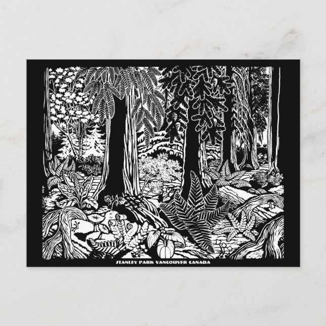 Vancouver Art Postcard Vancouver Totem Pole Cards (Front)