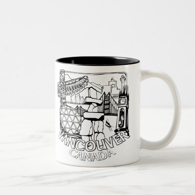Vancouver BC Canada Coffee Cups Mugs & Glasses (Right)