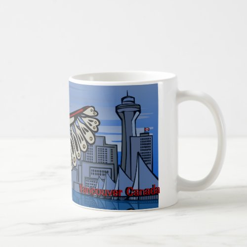 Vancouver BC Canada Coffee Cups Mugs  Glasses